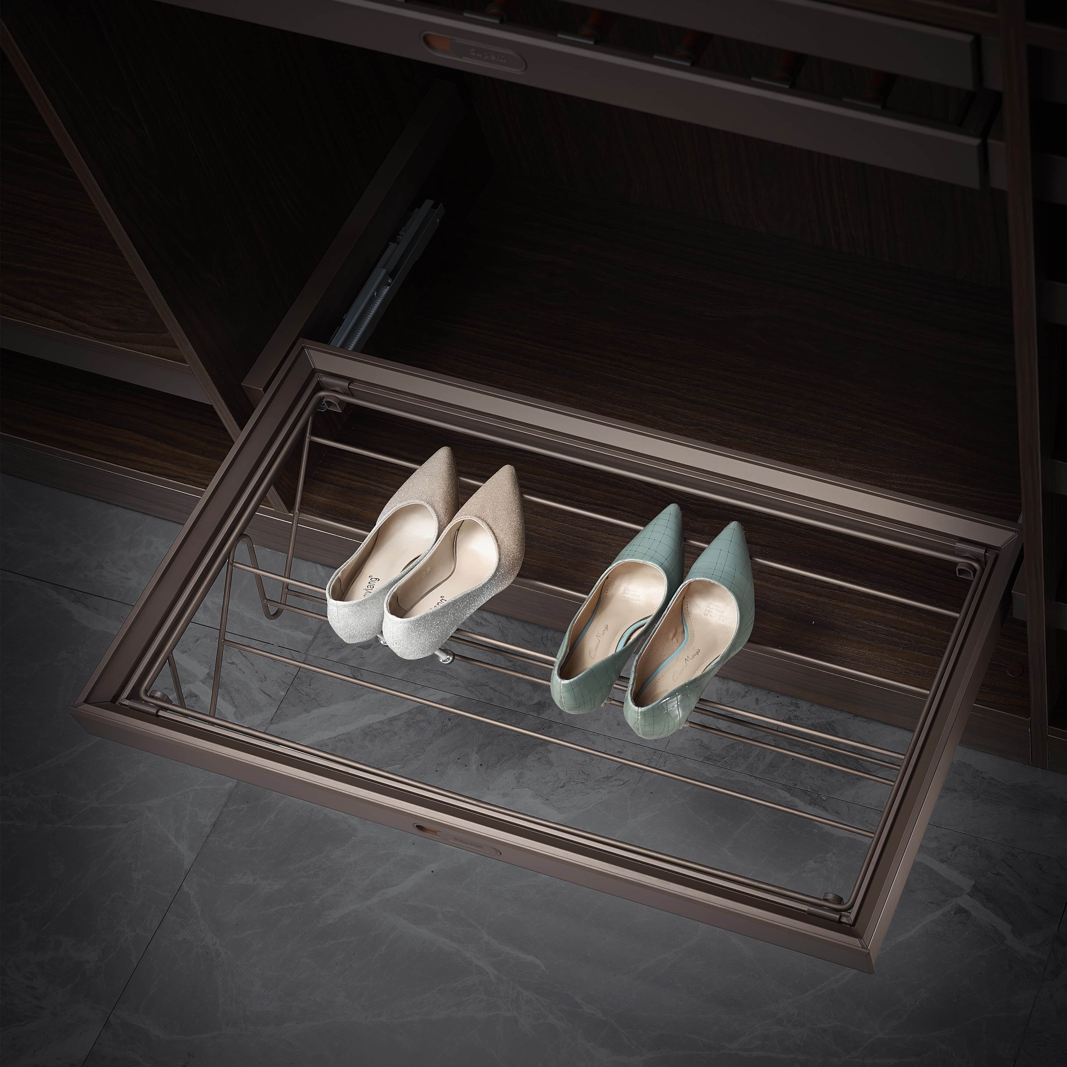 Sliding Wardrobe Shoe Rack-900MM - front_view