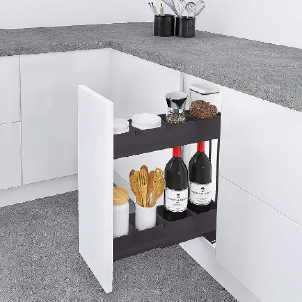Kitchen Cabinet Under-Mount Narrow Pull Out Basket 250MM - photo
