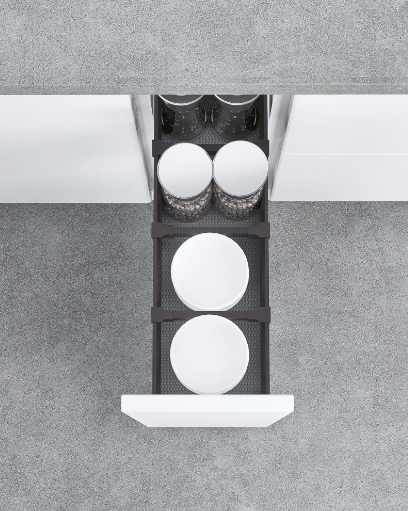 Kitchen Cabinet Under-Mount Narrow Pull Out Basket 300 MM - rear_view