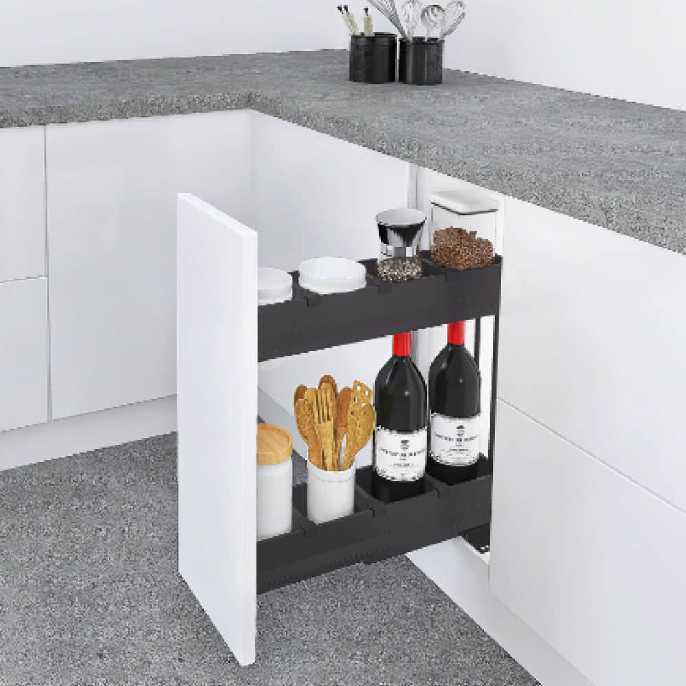 Kitchen Cabinet Under-Mount Narrow Pull Out Basket150MM - photo