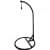 Single Seater Outdoor Swing With Black Cushions - rear_view
