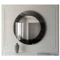 Frameless Black Round Mirror 24" - photo