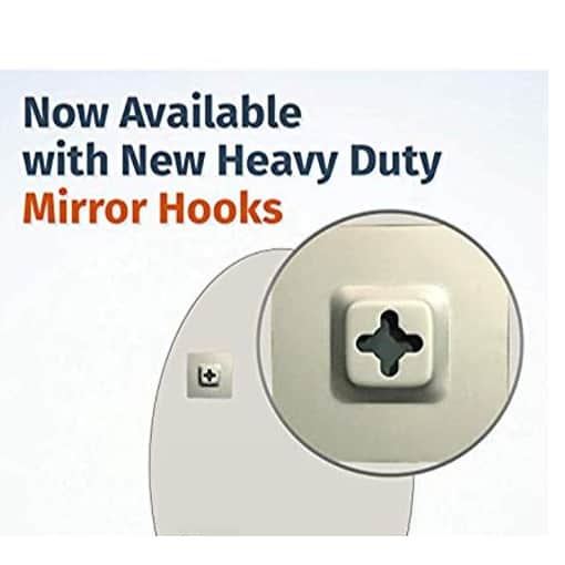 Frameless Black Round Mirror 24" - rear_view