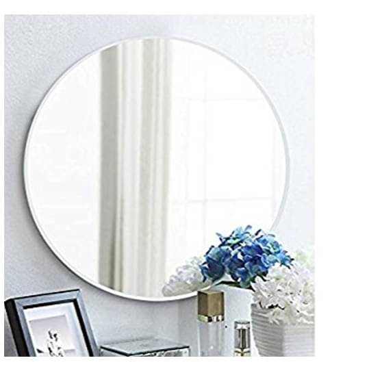 Decorative Frameless Round Mirror 24"