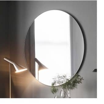Decorative Frameless Round Mirror 24"