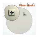 Decorative Frameless Round Mirror 24" - rear_view