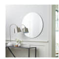 Decorative Frameless Round Mirror 24" - left_view