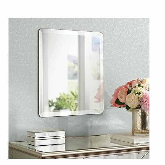 Frameless Decorative Square Mirror (18 X 22)  - photo