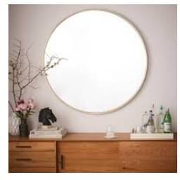 Modern Round Frameless Bathroom Mirror 18"