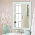 Decorative Square Mirror With White Border (18 X 24) - photo