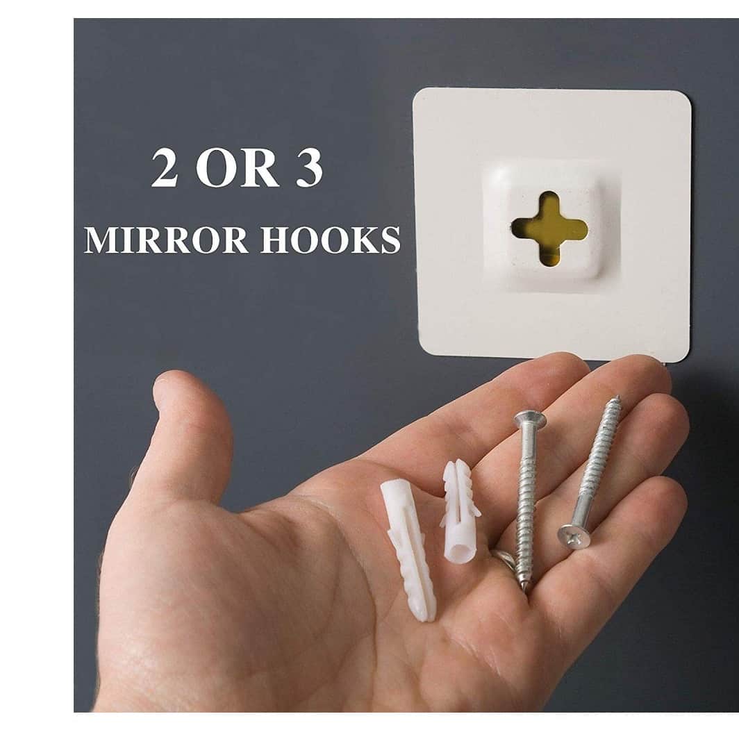 Decorative Square Mirror With White Border (18 X 24) - front_view