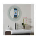 Frameless Decorative Round Bathroom Mirror 24" - photo