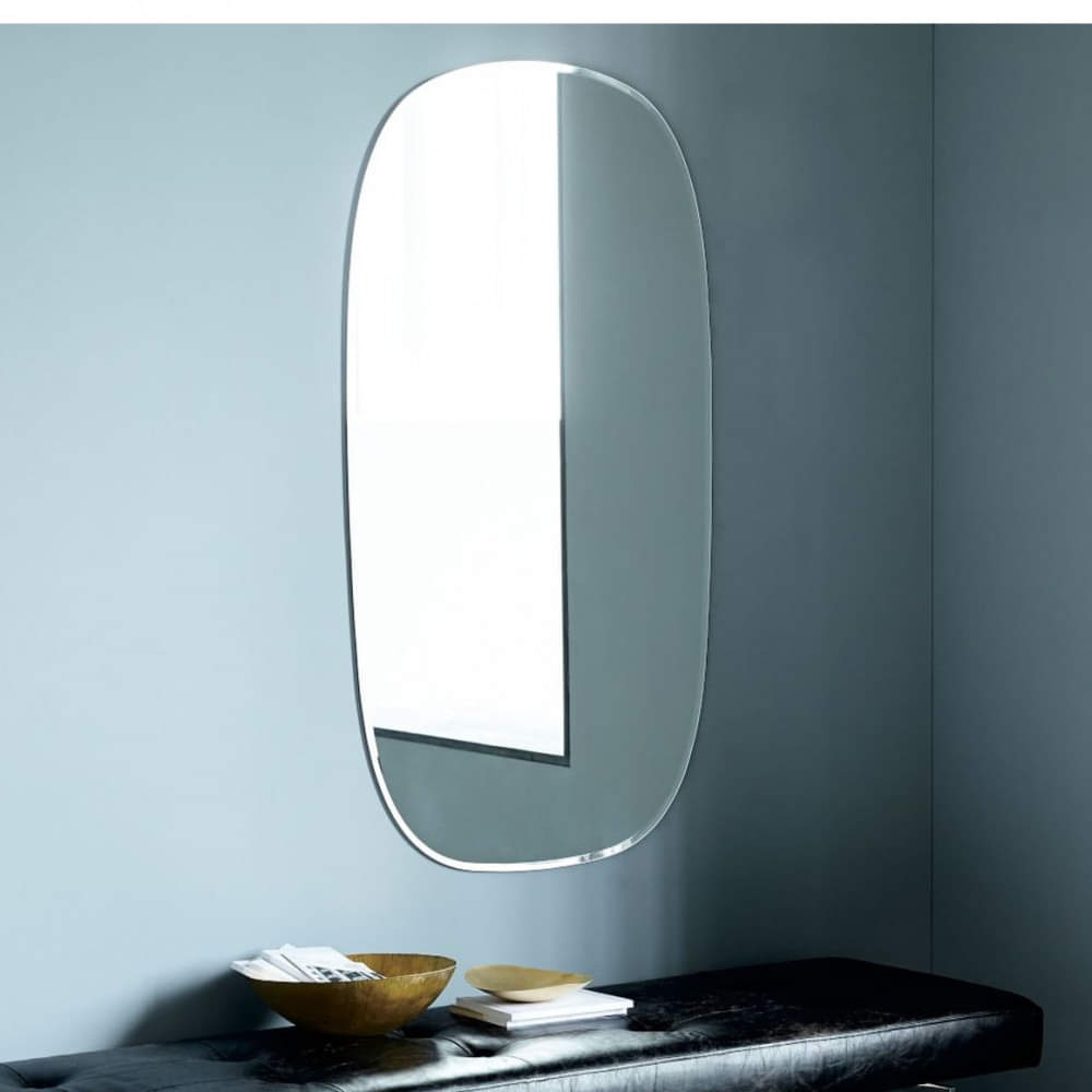 Designer Frameless Wall Mirror 18 X 30" - photo