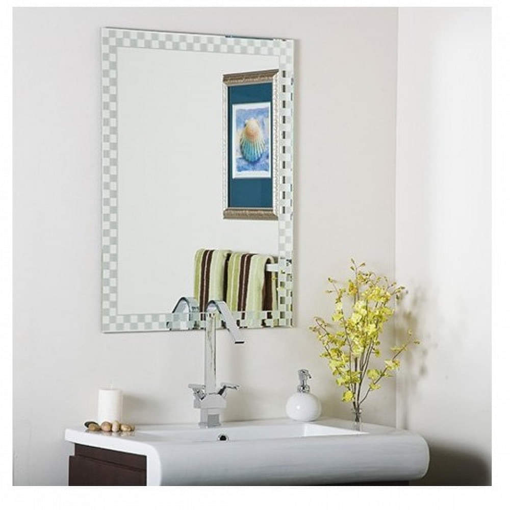 Etching Frameless Decorative Wall Mirror 18 X 24" - photo