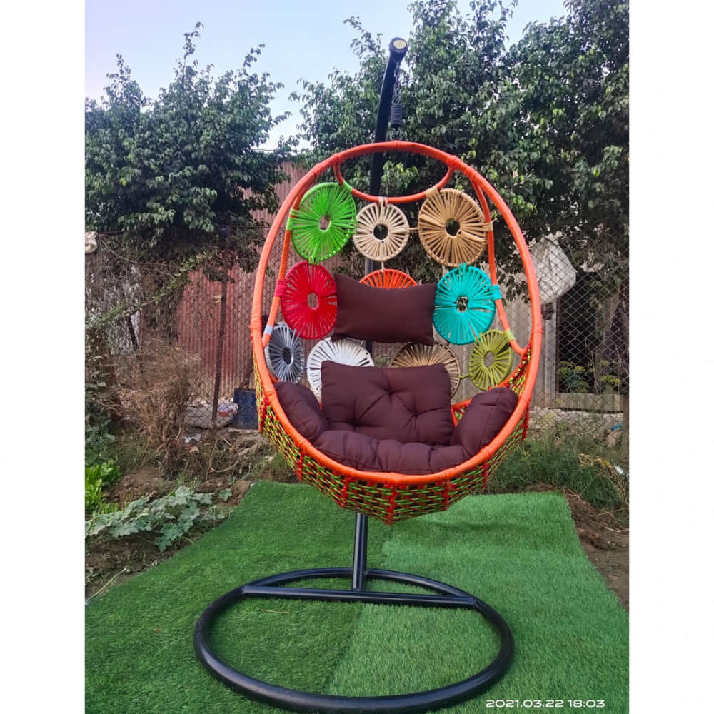 Flower Design Single Seater Swing - photo