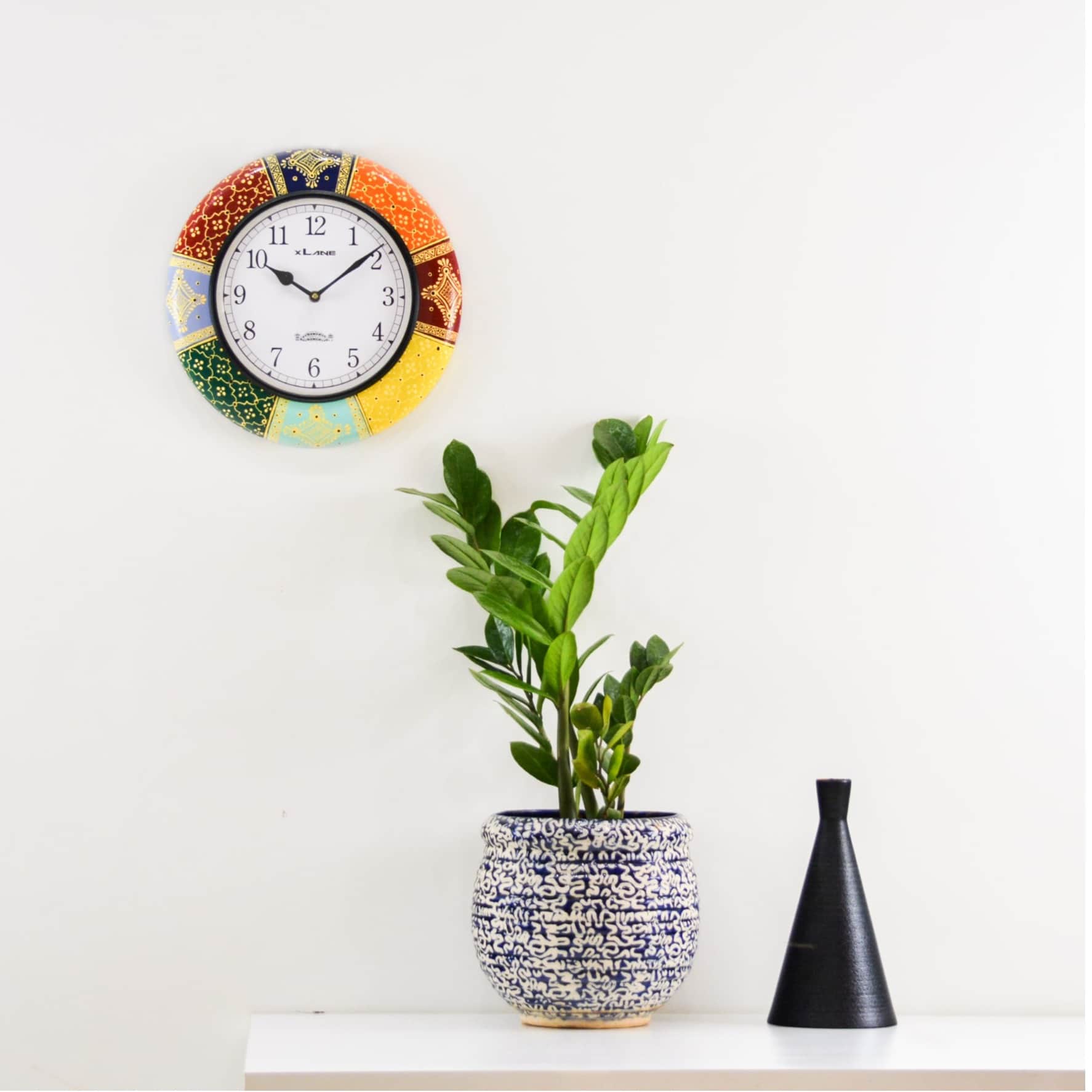 Helena Mini - Wooden Wall Clock - top_view
