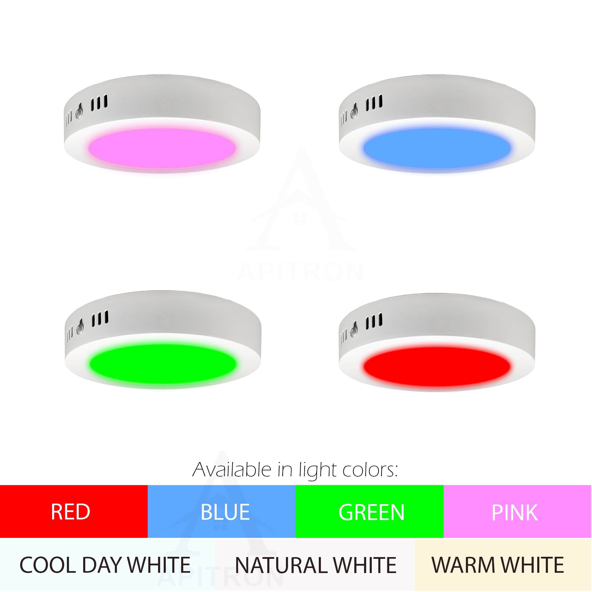 NESSON Lite 12W LED Surface Panel Light Pack of 4 - front_view
