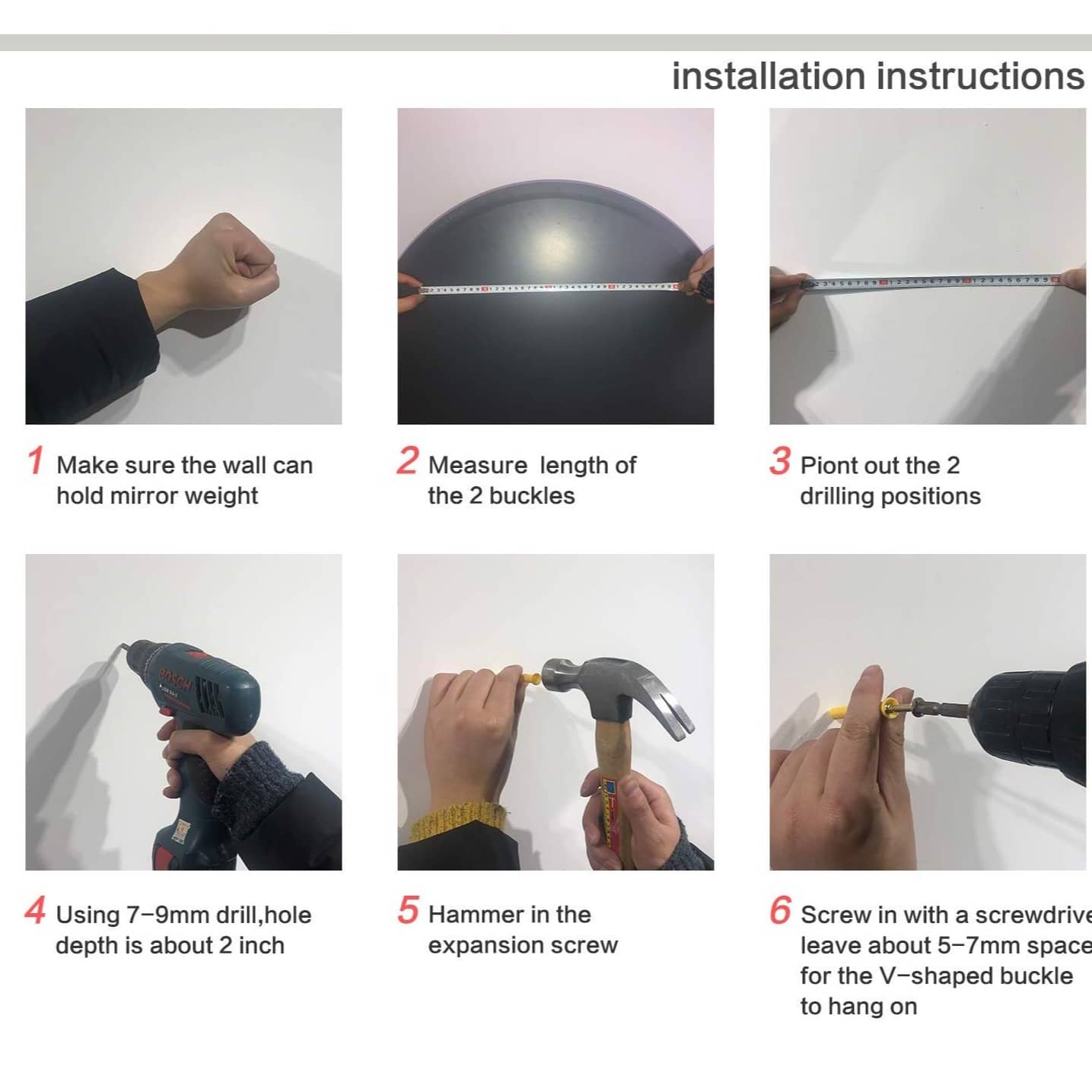 Round Frameless Decorative Mirror 24"