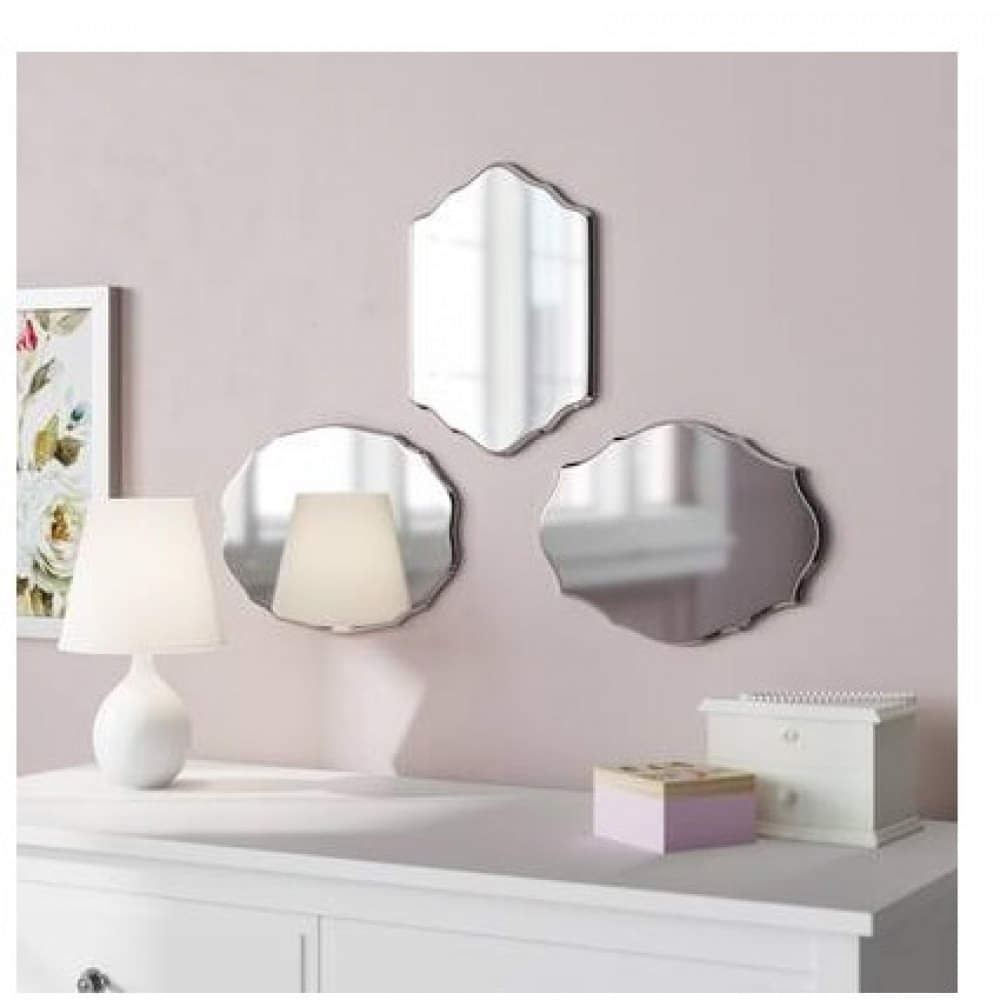 Decorative Frameless Mirror 18 X 24"  (Set Of 3) - photo