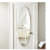 Oval Shape Frameless Decorative Mirror 18 X 36" - front_view