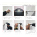 Oval Shape Frameless Decorative Mirror 18 X 36" - rear_view
