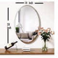 Oval  Shape Frameless Decorative Mirror 14 X 20" - photo