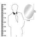 Oval  Shape Frameless Decorative Mirror 14 X 20" - rear_view