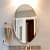 Frameless Oval Shape Decorative Mirror 12X18" - photo