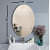 Frameless Oval Shape Decorative Mirror 12X18" - front_view