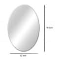 Frameless Oval Shape Decorative Mirror 12X18" - top_view