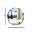Round Shape Frameless Decorative Mirror 12" - top_view