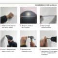 Frameless Round Shape Decorative Mirror 18" - top_view