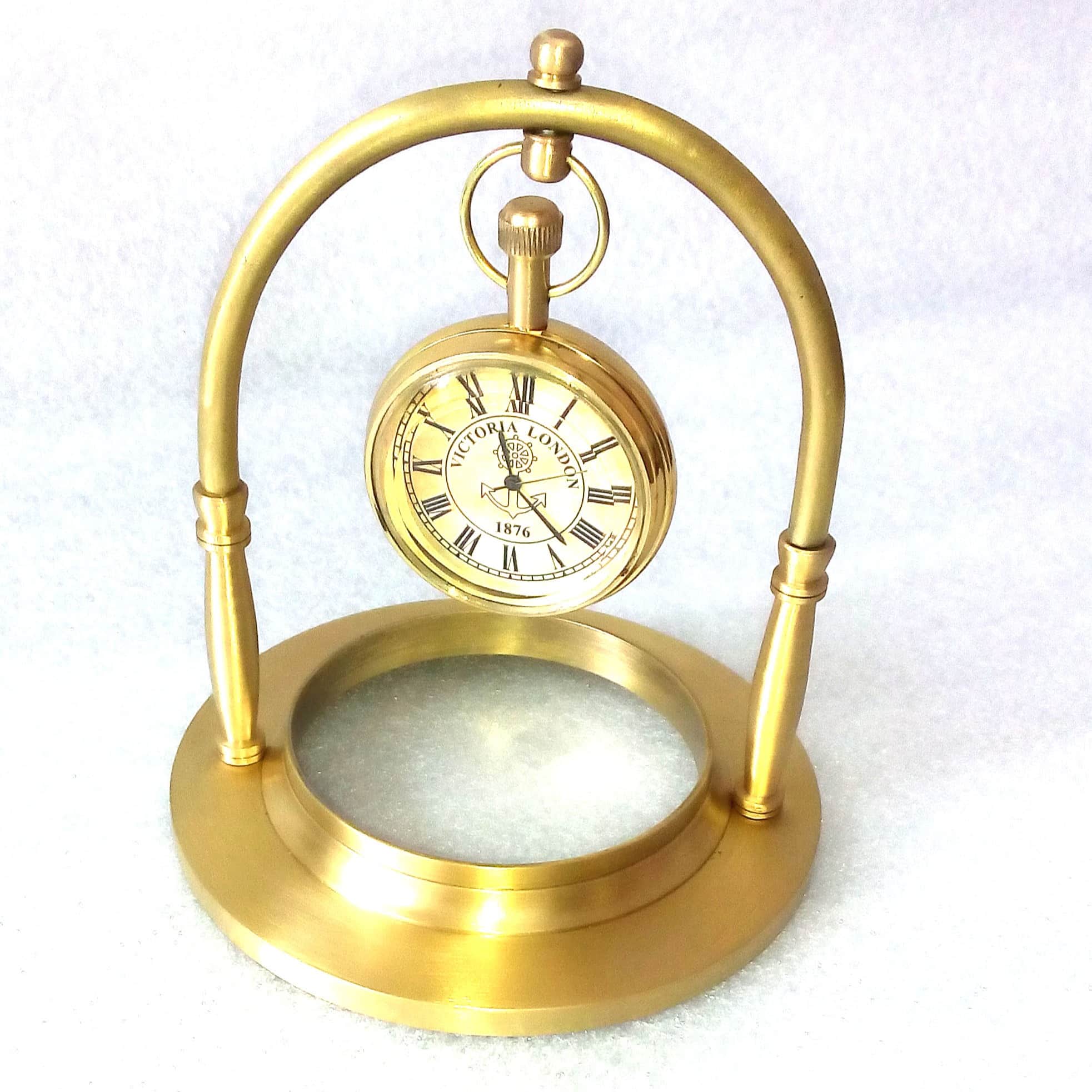 Brass Table Clock - front_view