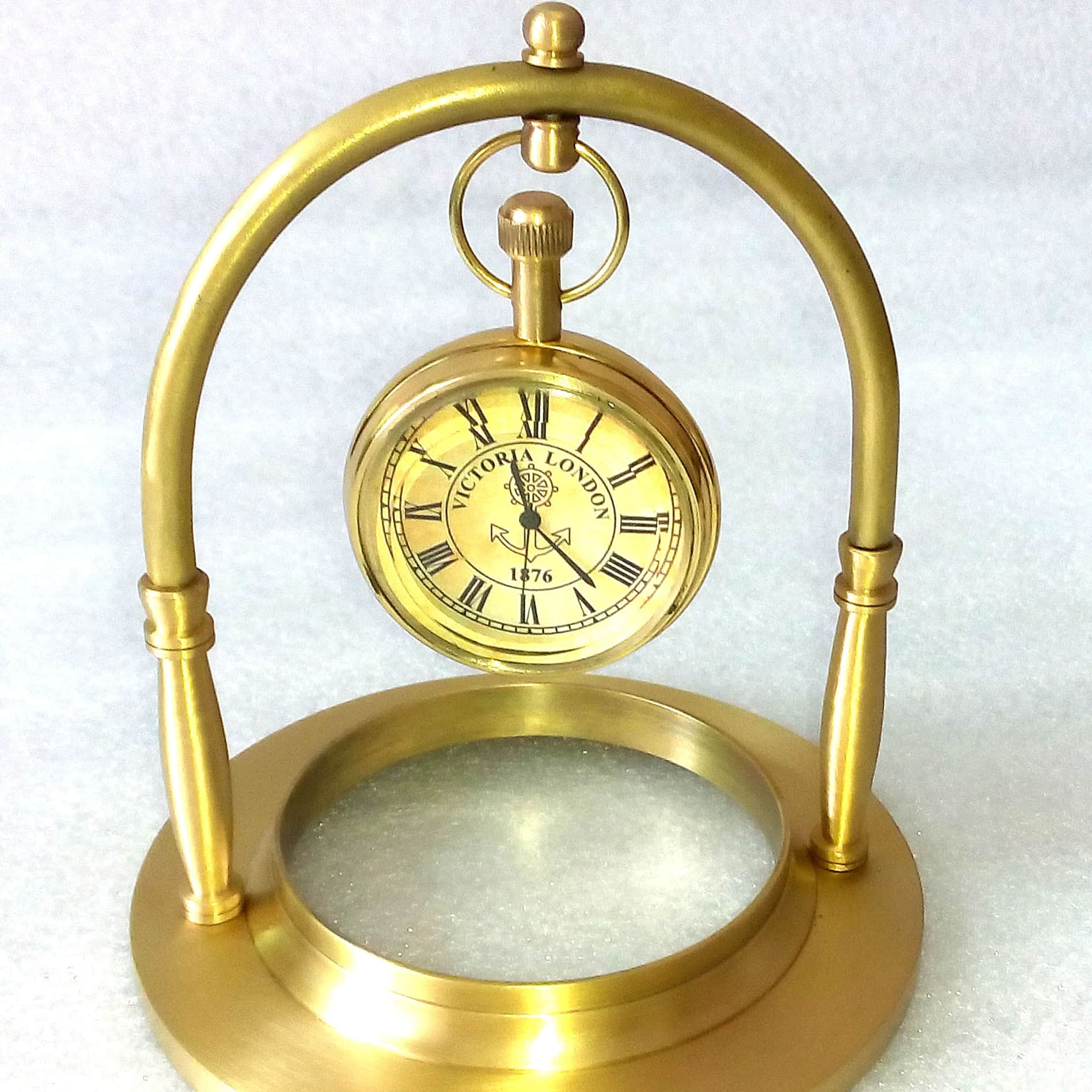 Brass Table Clock - top_view