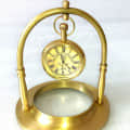 Brass Table Clock - top_view