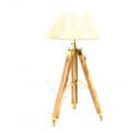 Tripod Table Lamp with Wood Base - top_view