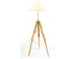 Tripod Table Lamp with Wood Base - rear_view