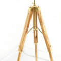 Tripod Table Lamp with Wood Base - right_view