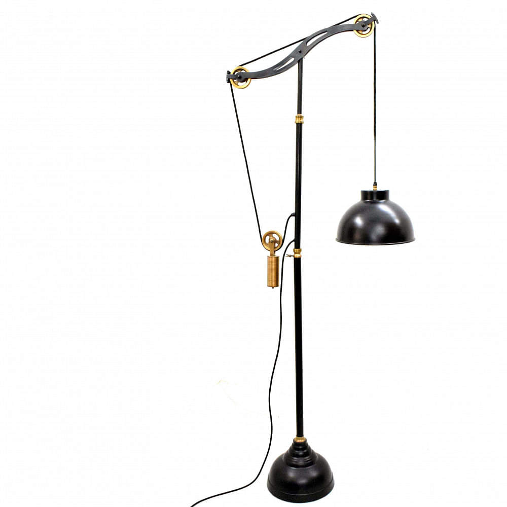 Handmade Floor Pulley Lamp - photo