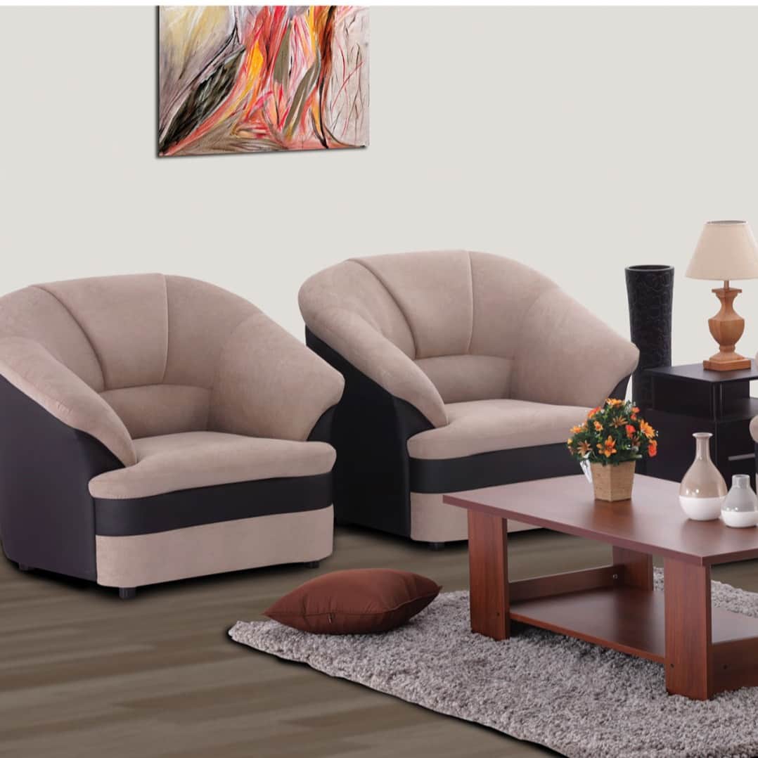 Nara 5 Seater Sofa Set in PVC Leather - front_view