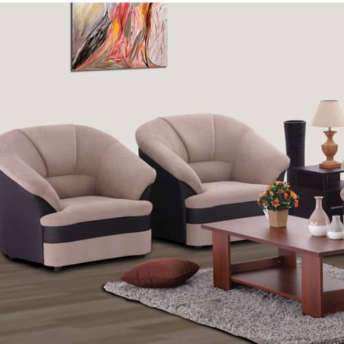 Nara 5 Seater Sofa Set in PVC Leather