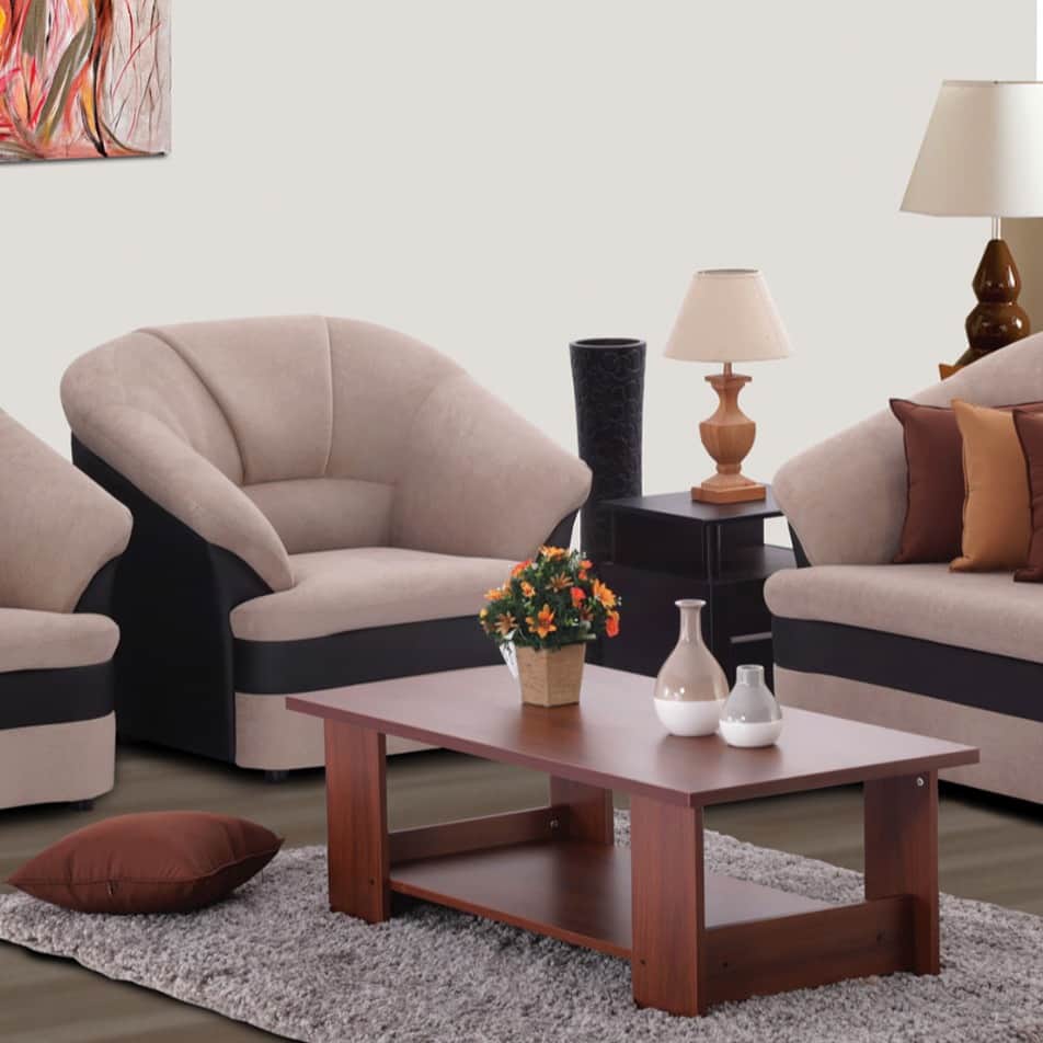 Nara 5 Seater Sofa Set in PVC Leather - top_view
