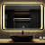 Led Mirror with Sensor in Rectangular Shape - front_view