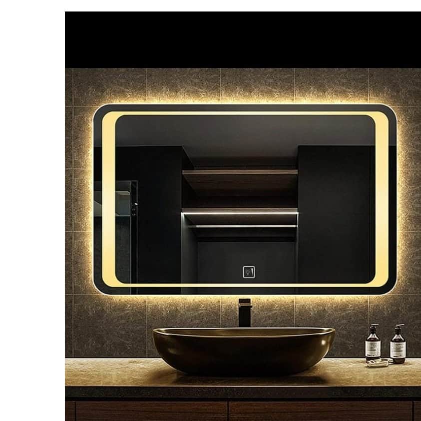Led Mirror with Sensor in Rectangular Shape - left_view