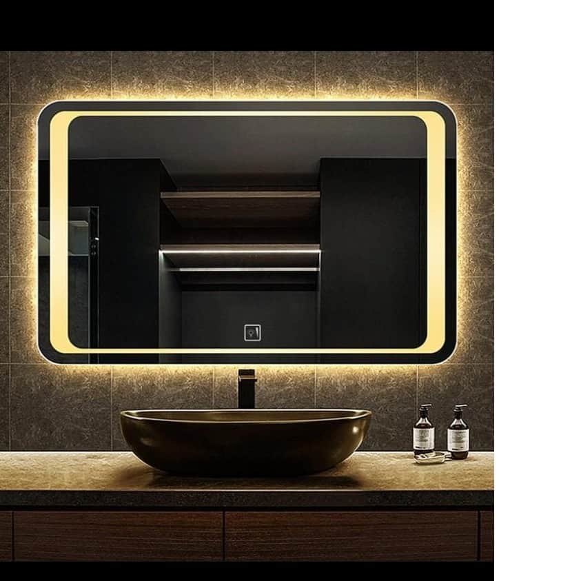 Led Mirror with Sensor in Rectangular Shape - right_view