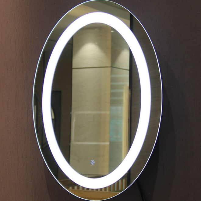 Led Mirror with Sensor in Oval Shape - front_view