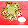 Golden Lotus Design  Votive Candle Holder - front_view