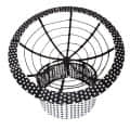 Outdoor Basket Chair With Grey Cushion - front_view