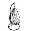 Single Seater Swing With Red Cushions - top_view