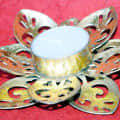 Golden Lotus Design  Votive Candle Holder - top_view